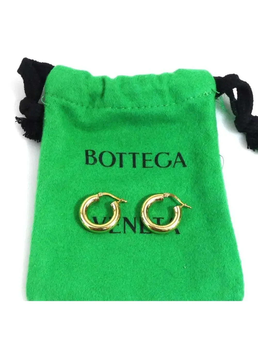 Auth Bottegaveneta Pierce Earrings Gold #302666B24B